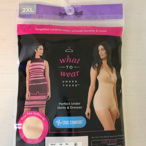 NWT Maidenform Woman's Flexees Cool Comfort Firm Hi Waist Boyshort Nude Size 2X - Picture 5 of 10